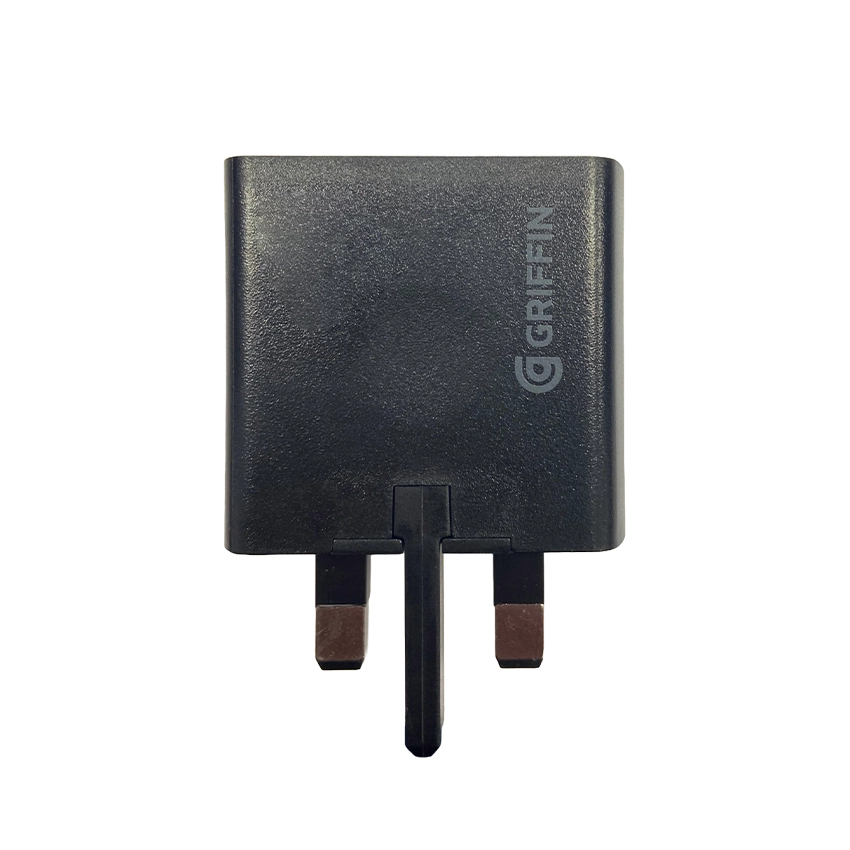 Chargeur GRIFFIN Powerblock Dual USB-C 15W et USB-A 12W UK Noir