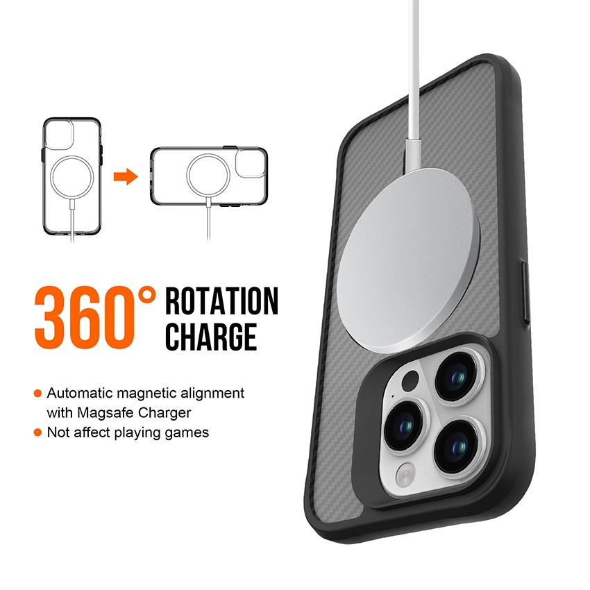 Coque Magsafe en fibre de carbone