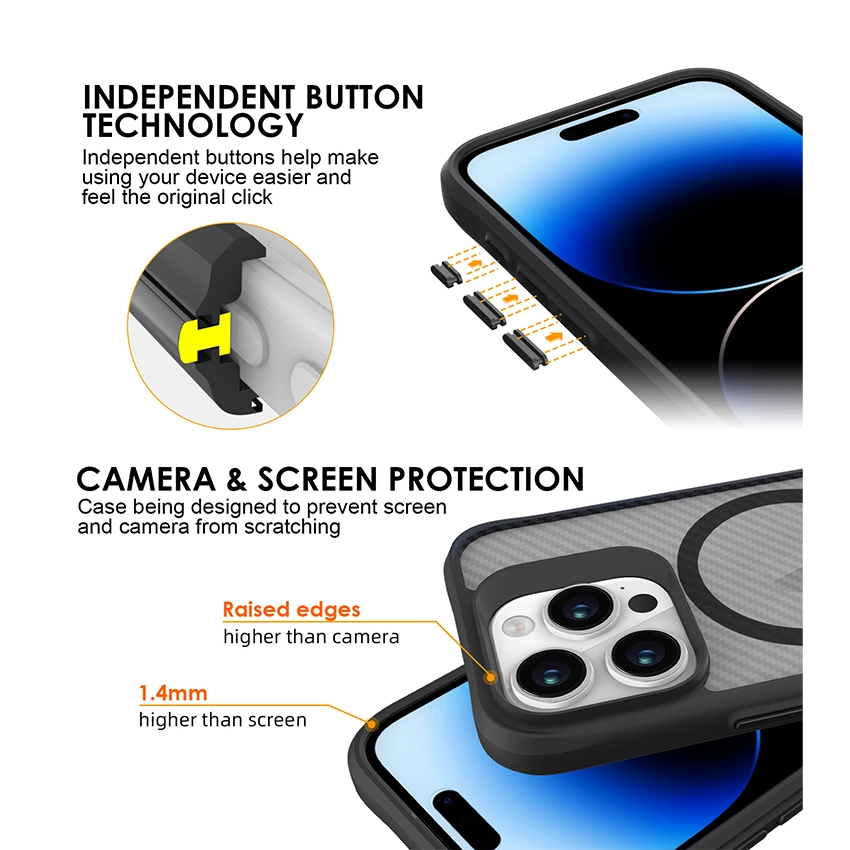 Coque Magsafe en fibre de carbone