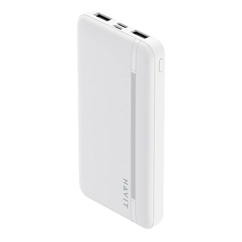 HAVIT Smart Portable Power Bank 10000mAh Blanc avec Indicateur LED PB89