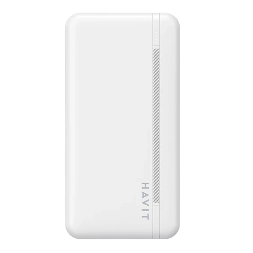 HAVIT Smart Portable Power Bank 10000mAh Blanc avec Indicateur LED PB89