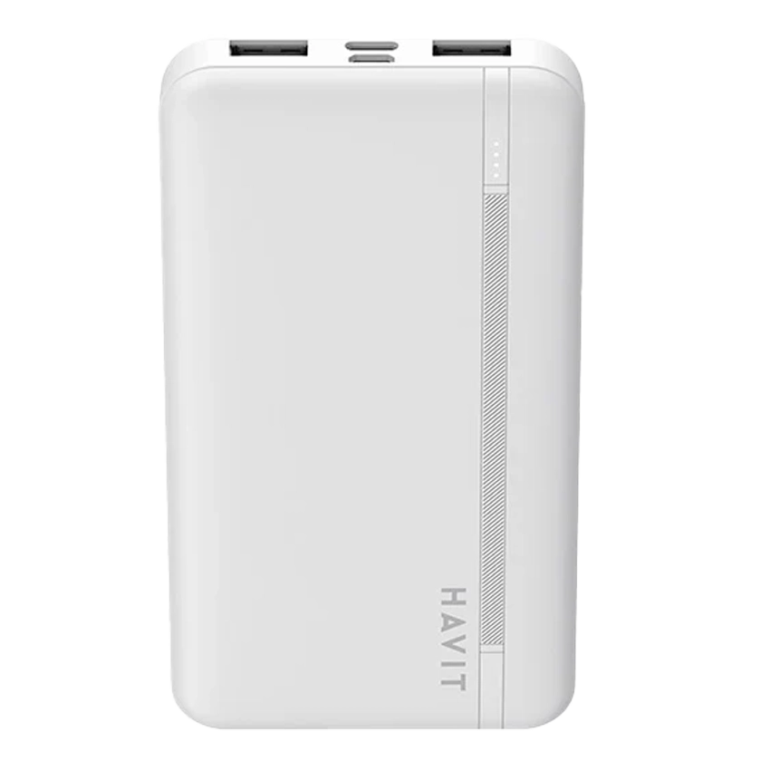 HAVIT Smart Portable Power Bank 10000mAh Blanc avec Indicateur LED PB89