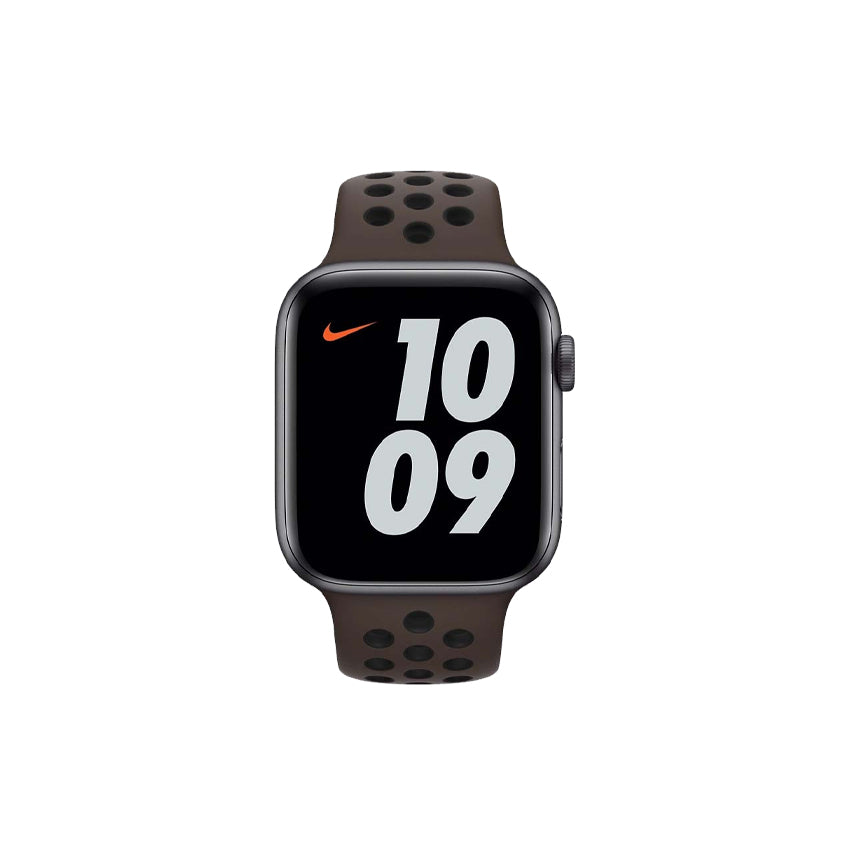 Apple Watch Nike Sport Band Ironstone Black 44mm strap with watch