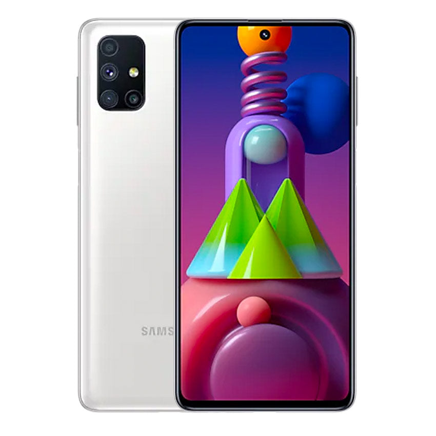 Samsung Galaxy M51 white - Fonez -Keywords : MacBook - Fonez.ie - laptop- Tablet - Sim free - Unlock - Phones - iphone - android - macbook pro - apple macbook- fonez -samsung - samsung book-sale - best price - deal