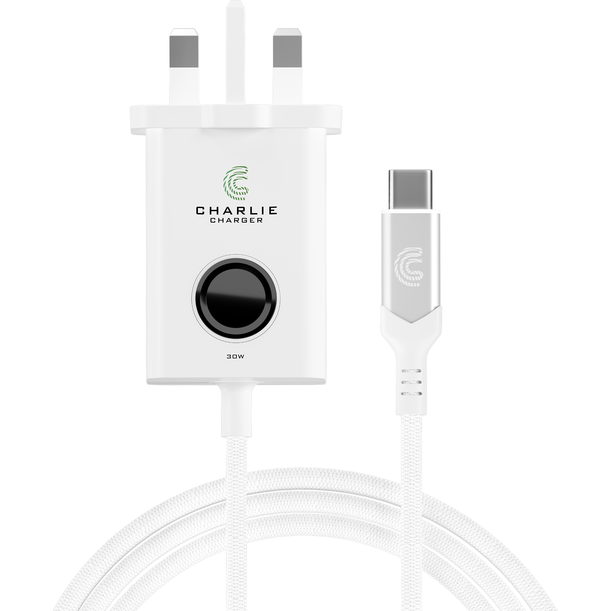 Charlie Charger 30W  USB-C 2 Metre White