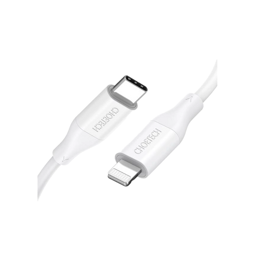 Câble Choetech USB MFI Type-C vers Lightning 1,2 m Blanc