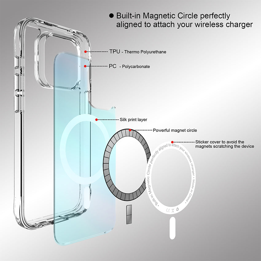 Pure Rainbow Magsafe Case iPhone 15 Pro Max
