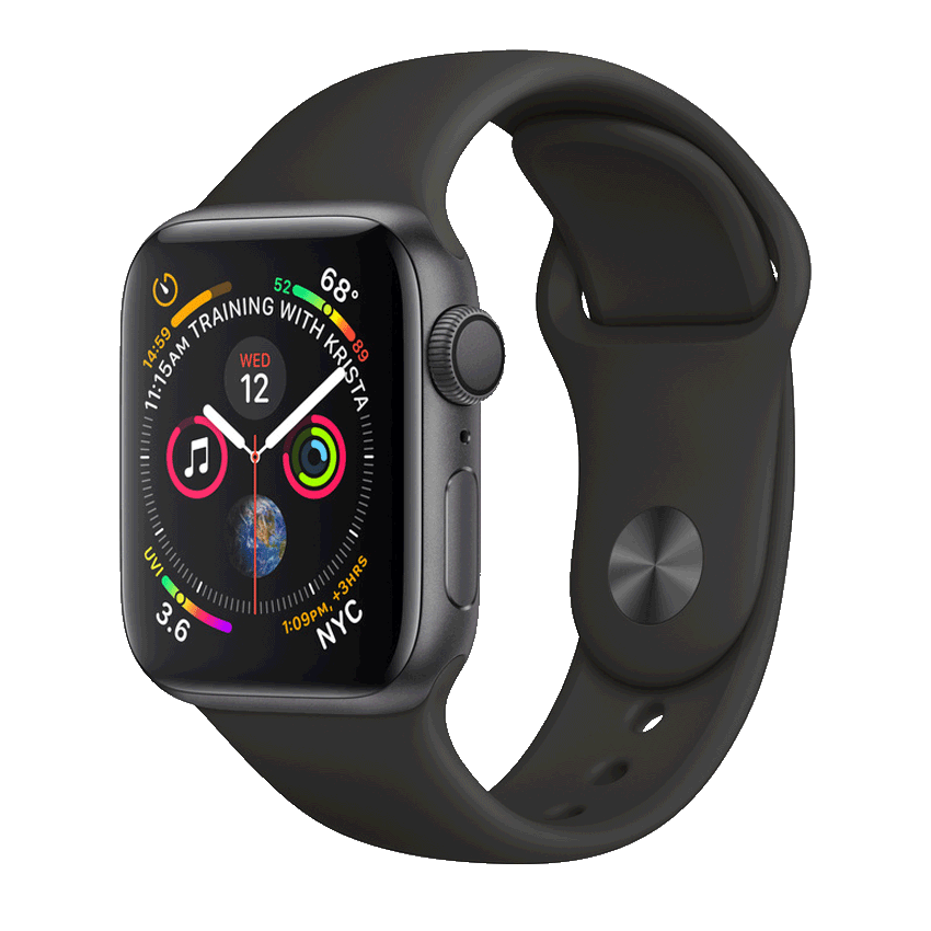 Apple Watch Series 4 GPS 40mm space grey left side view - Fonez