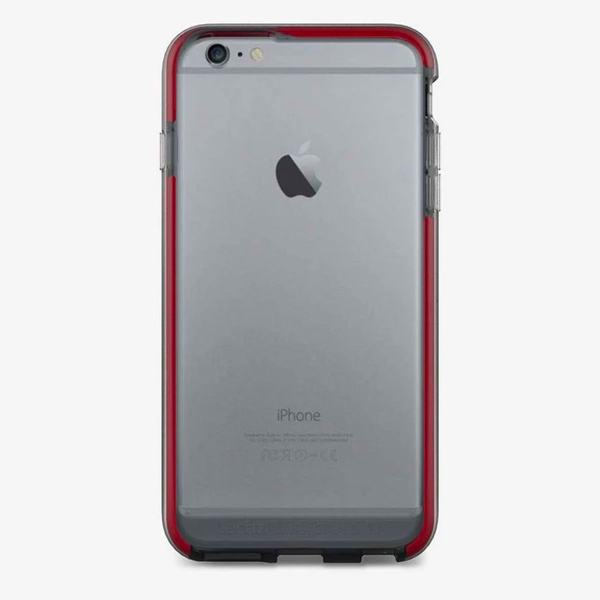 Tech21 Evo Band iPhone 6/6s Smokey/Red Front view with phone